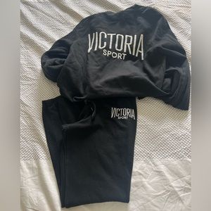 Black Victoria Secret Sport jogger set